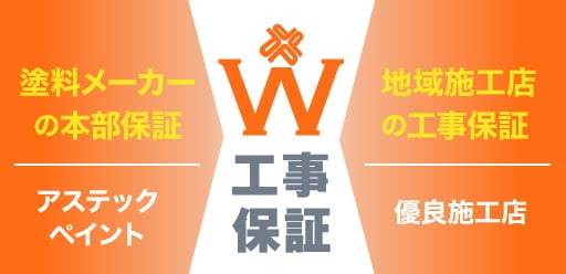 塗料メーカーの本部保証と地域施工店の工事保証のW工事保証「優良施工店」